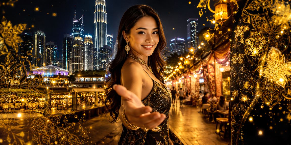 Pemandangan hiburan kasino Kuala Lumpur malam hari